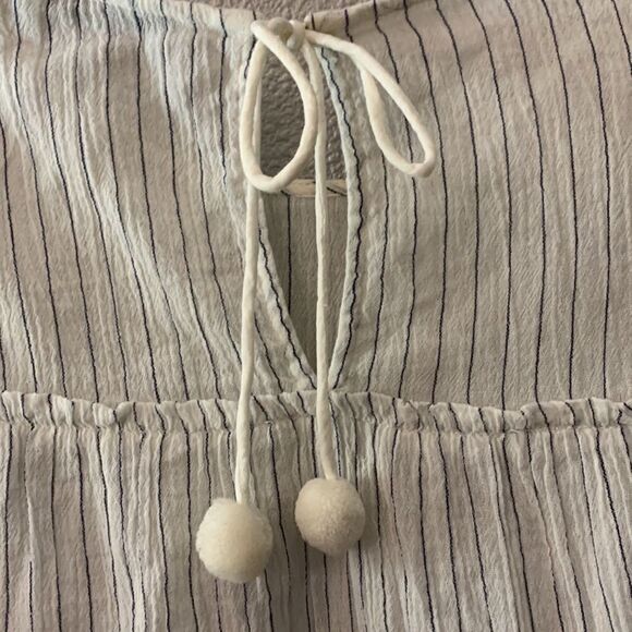 🟢3 items for $20—//MADEWELL tiered top haysboro stripe long sleeve tie back - Picture 4 of 11